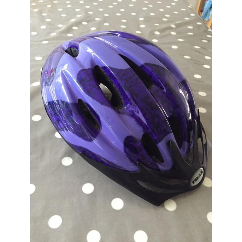 Ladies TRAX purple bike helmet