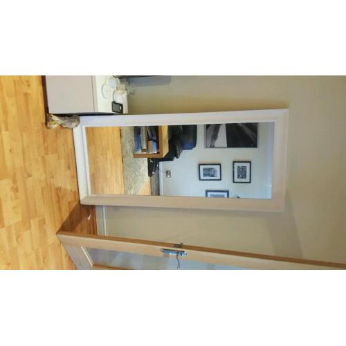 Large floor mirror white