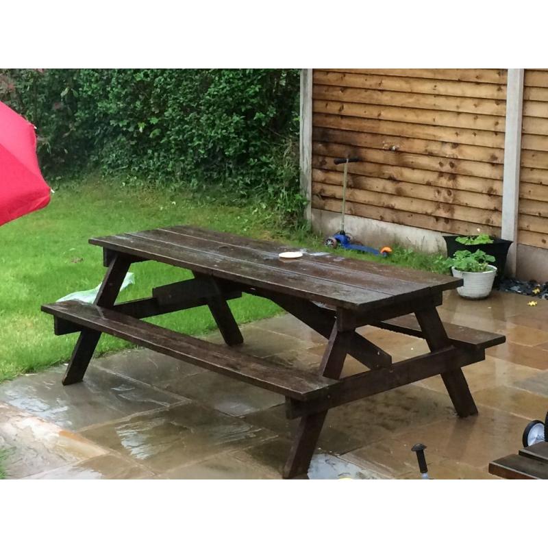 Large pub style picnic bench