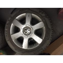 VW golf TDI alloy wheel with tyre