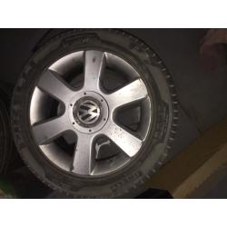 VW golf TDI alloy wheel with tyre