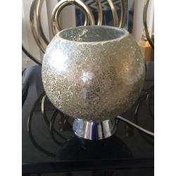 1x gold mosaic table lamp and 1x gold mosaic ball lamp