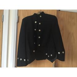 Sheriffmuir black kilt jacket and waistcoat, large-42" chest, Heritage brand, worn 3 times