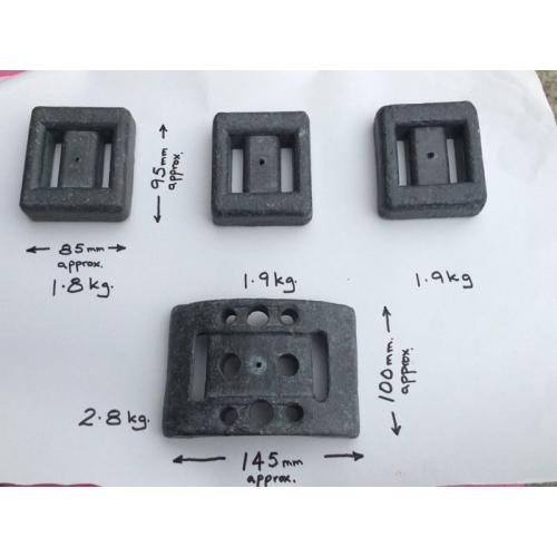 Four diver's lead weights