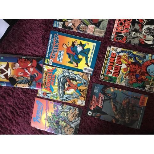 Collection of comics. Includes marvel Spiderman