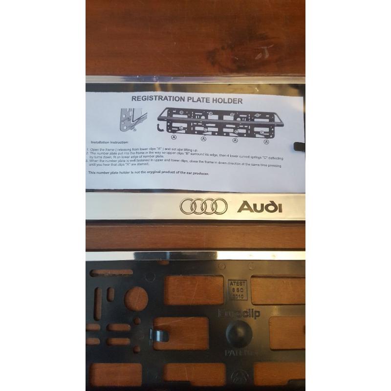 AUDI number plate holder.