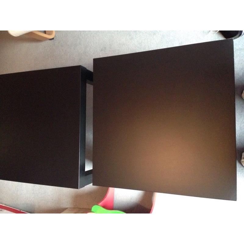 Pair black coffee tables