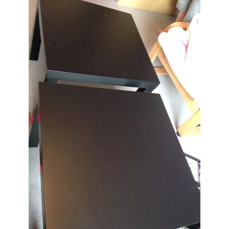 Pair black coffee tables