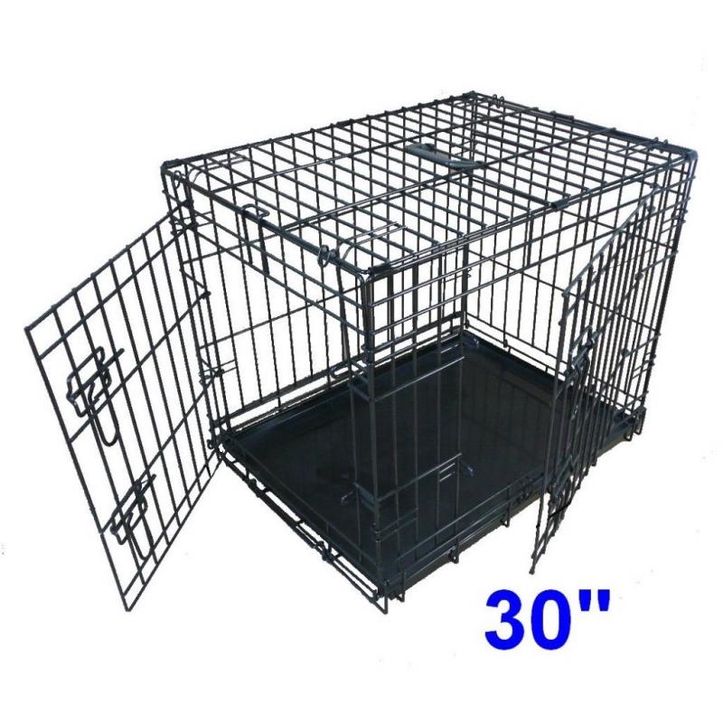Ellie-Bo Dog Crate 30 inch black