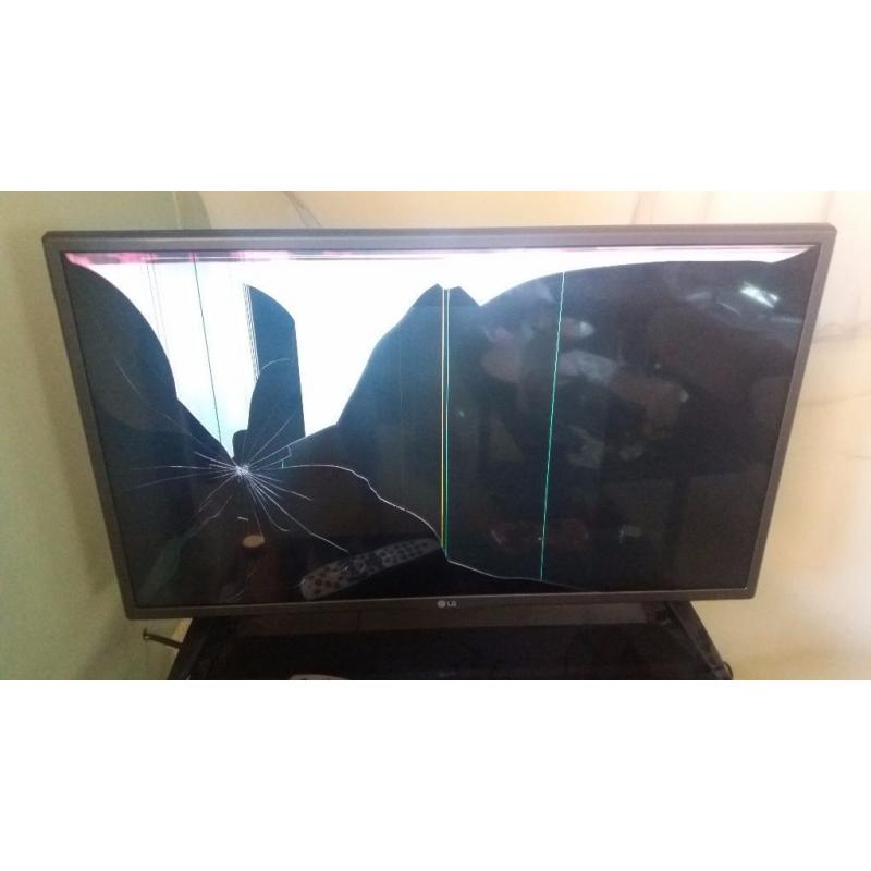 damaged LG tv