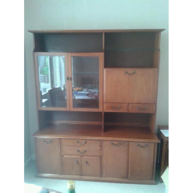 Large sideboard with display unit
