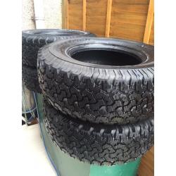 TYRES BF GOODRICH 265 70 16 set of 4