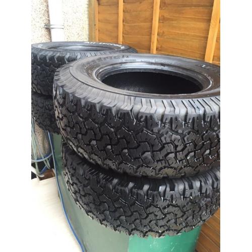TYRES BF GOODRICH 265 70 16 set of 4