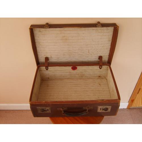 Vintage leather suitcase