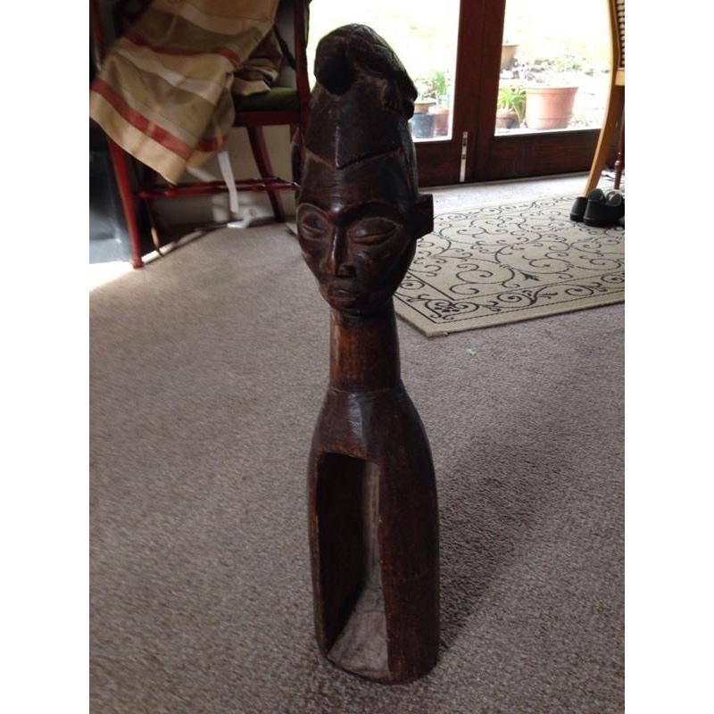 Teke African Slit Drum Rare Ethnographic Collectable & &