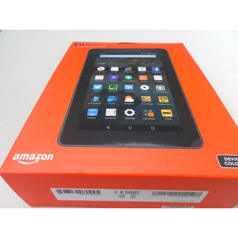 AMAZON FIRE 7 Inch 8GB Wi-Fi TABLET - BLACK - NEW 2015 * FREE UK POSTAGE