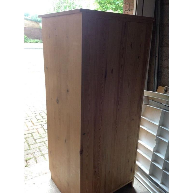 Pine wood wardrobe