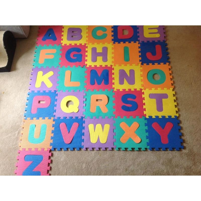Alphabet and Number Foam Floor Puzzle