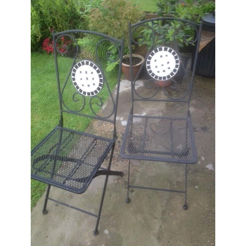 Metal garden chairs