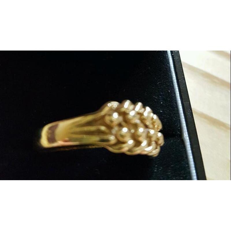 9ct gold keepers ring