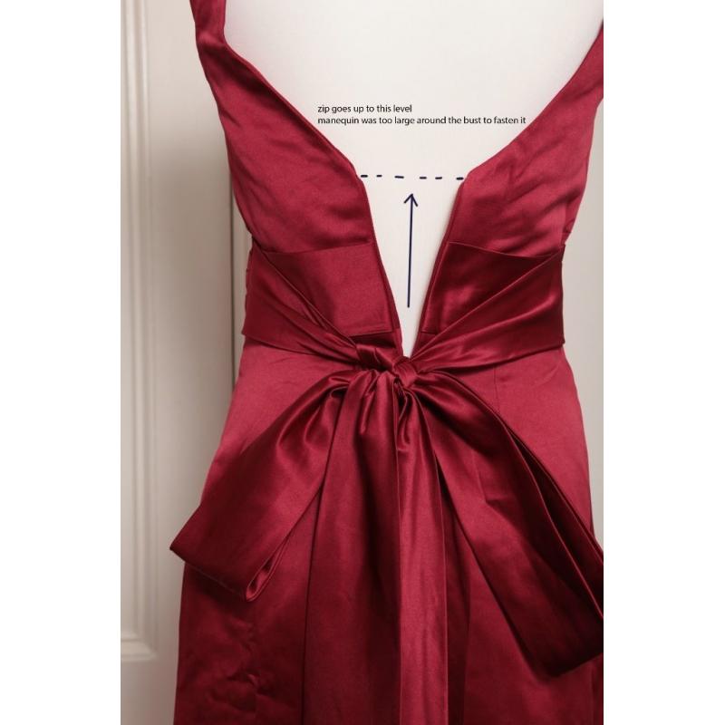 Burgundy Satin Prom / Bridesmaid Dress size 10