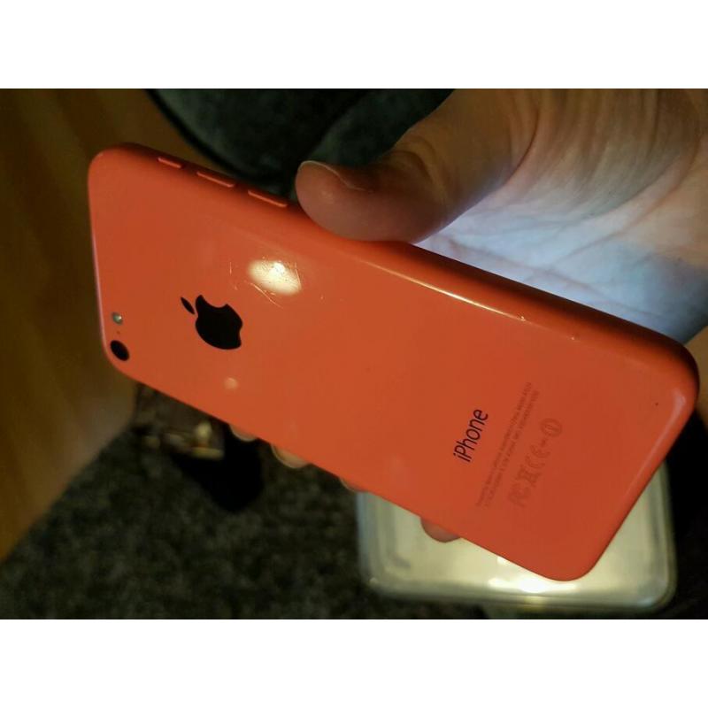 Pink/orange apple iPhone 5C 16gb