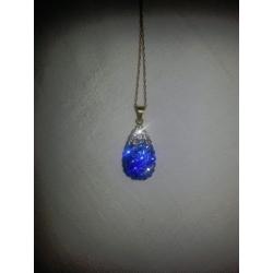 Swarovski Crystal Tear Drop Pendant on a gold Plated Chain. Brand New.
