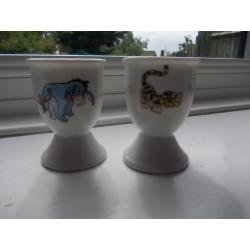DISNEY EEYORE & TIGGER EGG CUPS (PAIR)