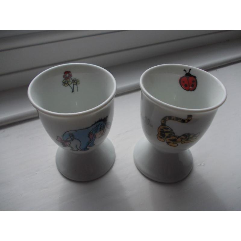 DISNEY EEYORE & TIGGER EGG CUPS (PAIR)