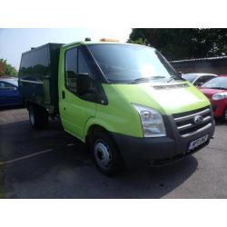 FORD TRANSIT 140 T 350M Limited- Highside Tipper - Tree Surgeon, Green, Manual,