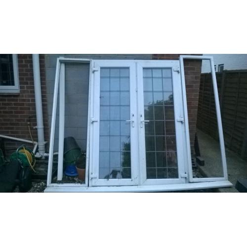 Aluminium Patio Doors with side windows - free to collector