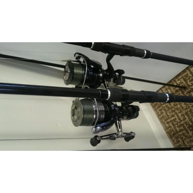 Pair of Shimano xt10000rb plus esp reflex rods 3lb tc