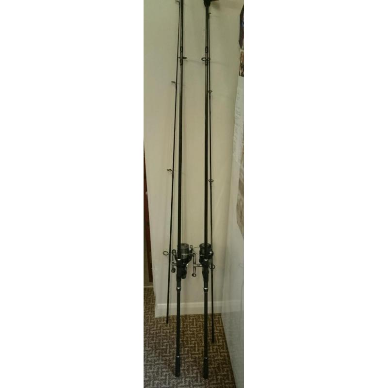 Pair of Shimano xt10000rb plus esp reflex rods 3lb tc