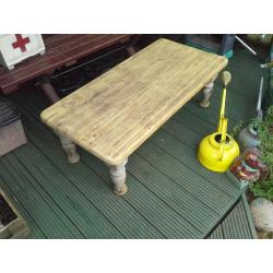 Vintage, solid pine coffee table