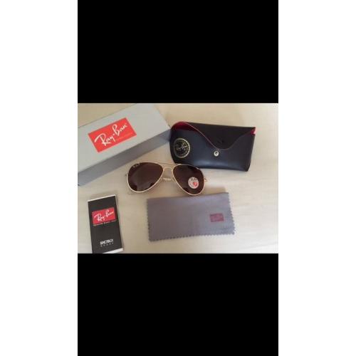 Rayban aviator brown