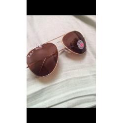 Rayban aviator brown