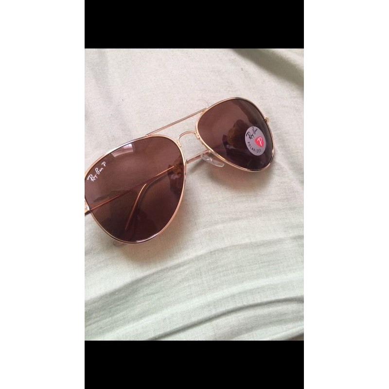 Rayban aviator brown
