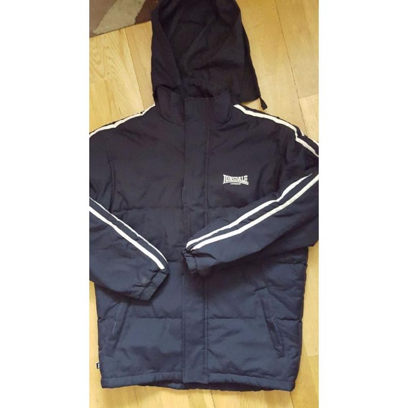 lonsdale navy jacket 11-12 years
