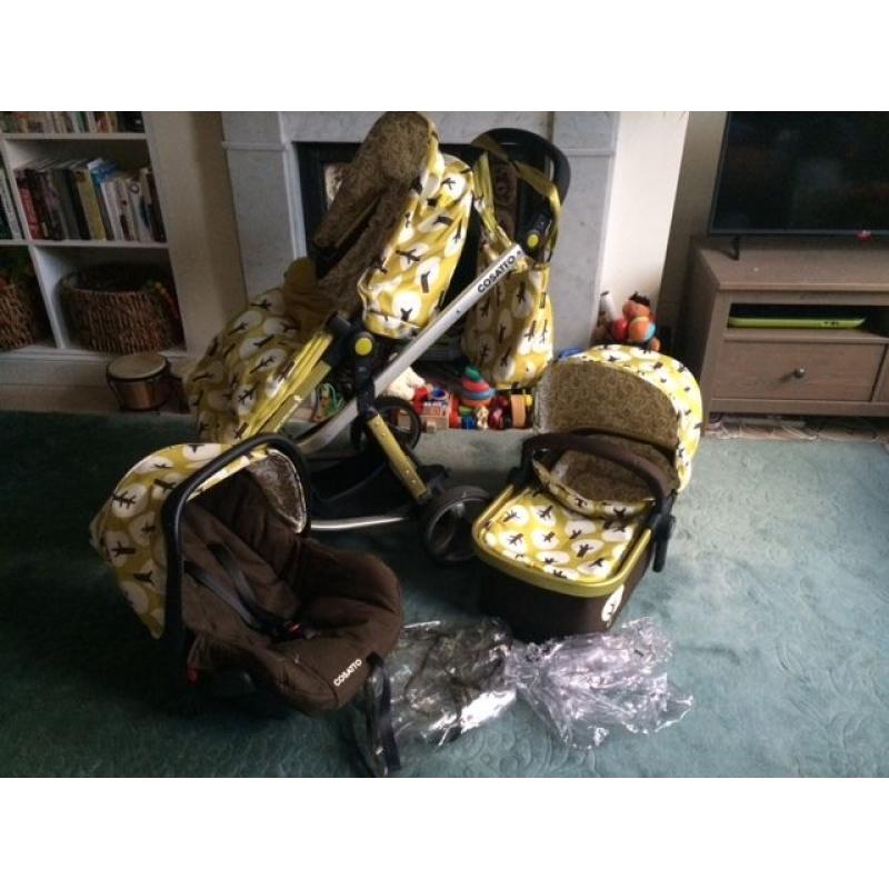 Cosatto Giggle 'Treet' 3-in-1 Travel System + Car Seat -- Great Condition