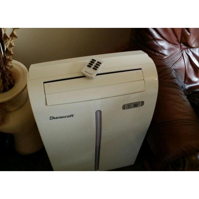 ( HARDLY BEEN USED ) 3 IN 1 FREE STANDING DURACRAFT AIR CONDITION UNIT + PIPE + REMOTE ( ICE COLD )