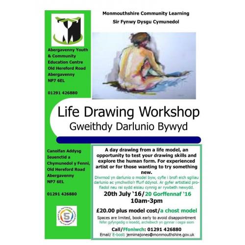 Life Drawing Art Workshop in Abergavenny