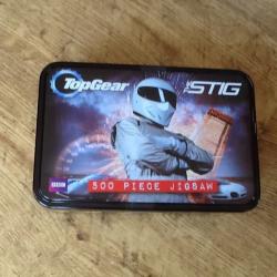 A BBC TOP GEAR THE STIG JIGSAW PUZZLE IN A TIN WITH 500 PIECES - NEW & NOT BEEN OPENED