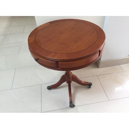 Yew circular drum table