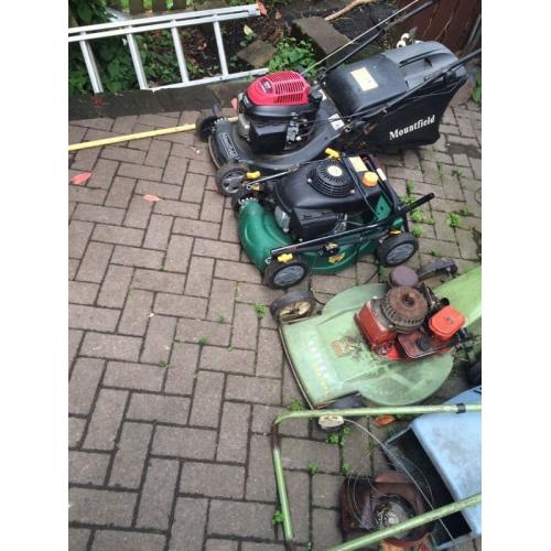 3 Petrol mowers spairs or repairs
