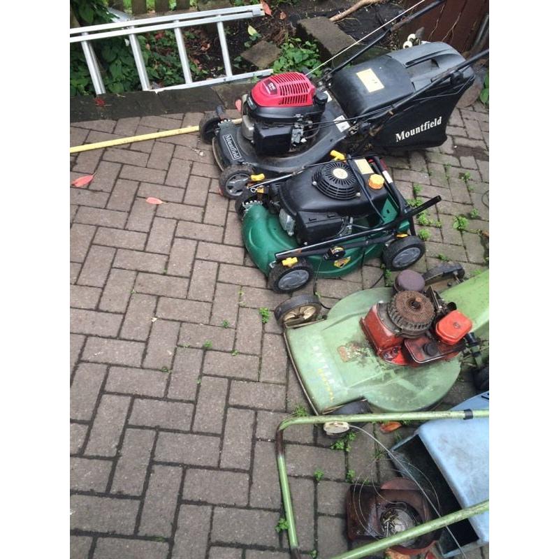 3 Petrol mowers spairs or repairs