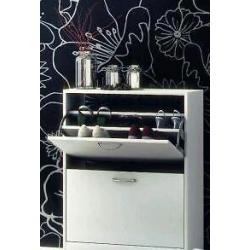 New boxed 2 layer white shoe cabinet