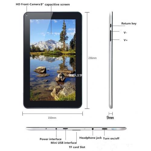 Brand new 9" Inch WIFI Android 4.4 Quad Core Allwinner Dual Camera TABLET PC Keyboard HDMI