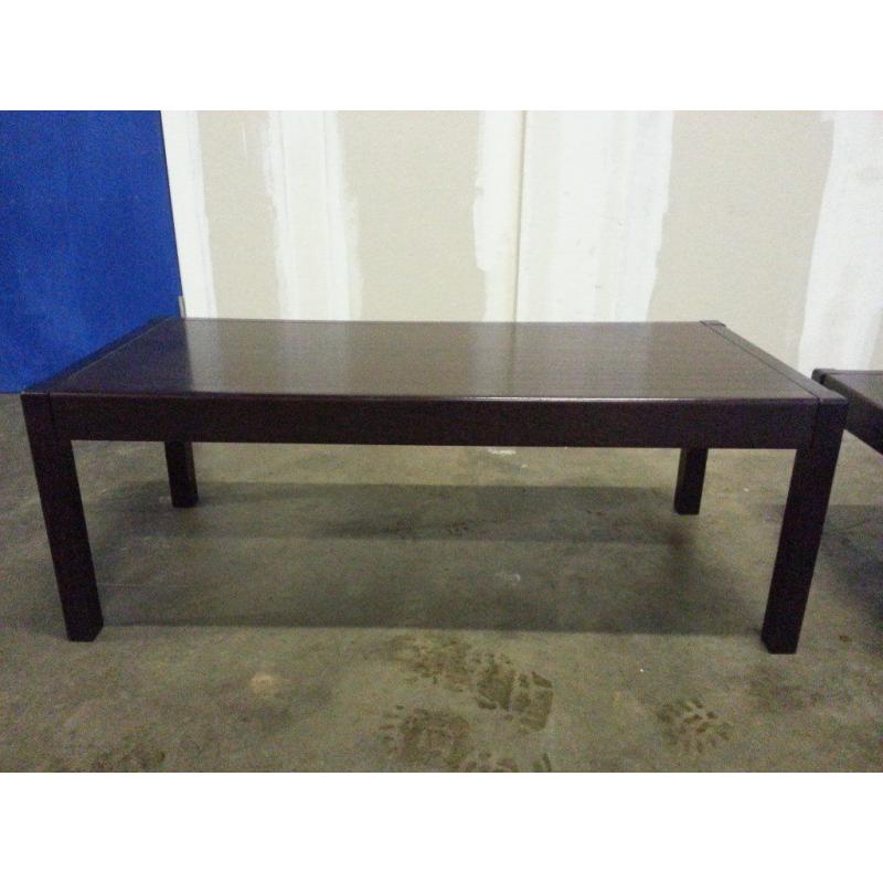 SCANDINAVIAN DARK BROWN WOODEN COFFEE TABLE / TABLES SOLID WOOD TABLES MADE IN DENMARK CAN DELIVER