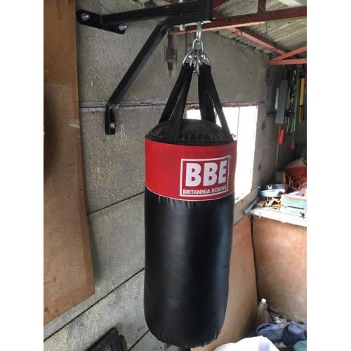 Punch bag with wall bracket