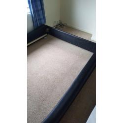 Black king size bed frame